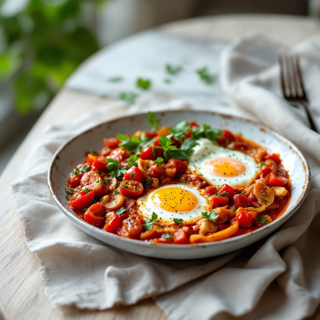 Shakshuka con mozzarella