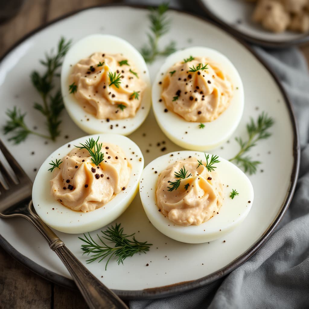Tuna-Stuffed Eggs