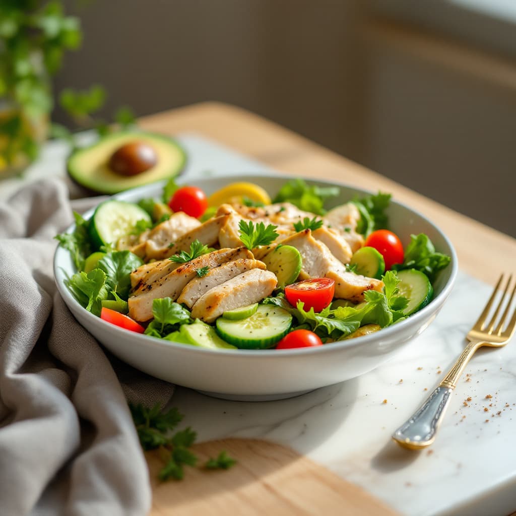 Insalata di pollo e avocado