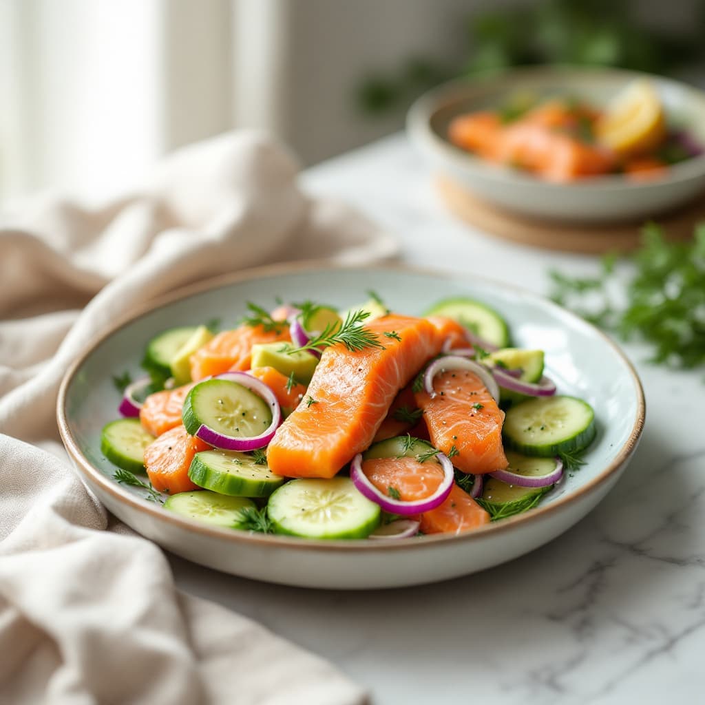 Salmon and Cucumber Salad