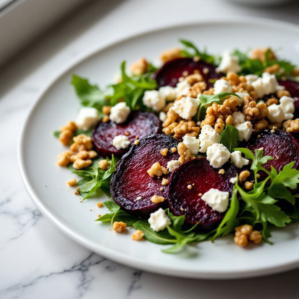 Insalata di barbabietola con formaggio di capra