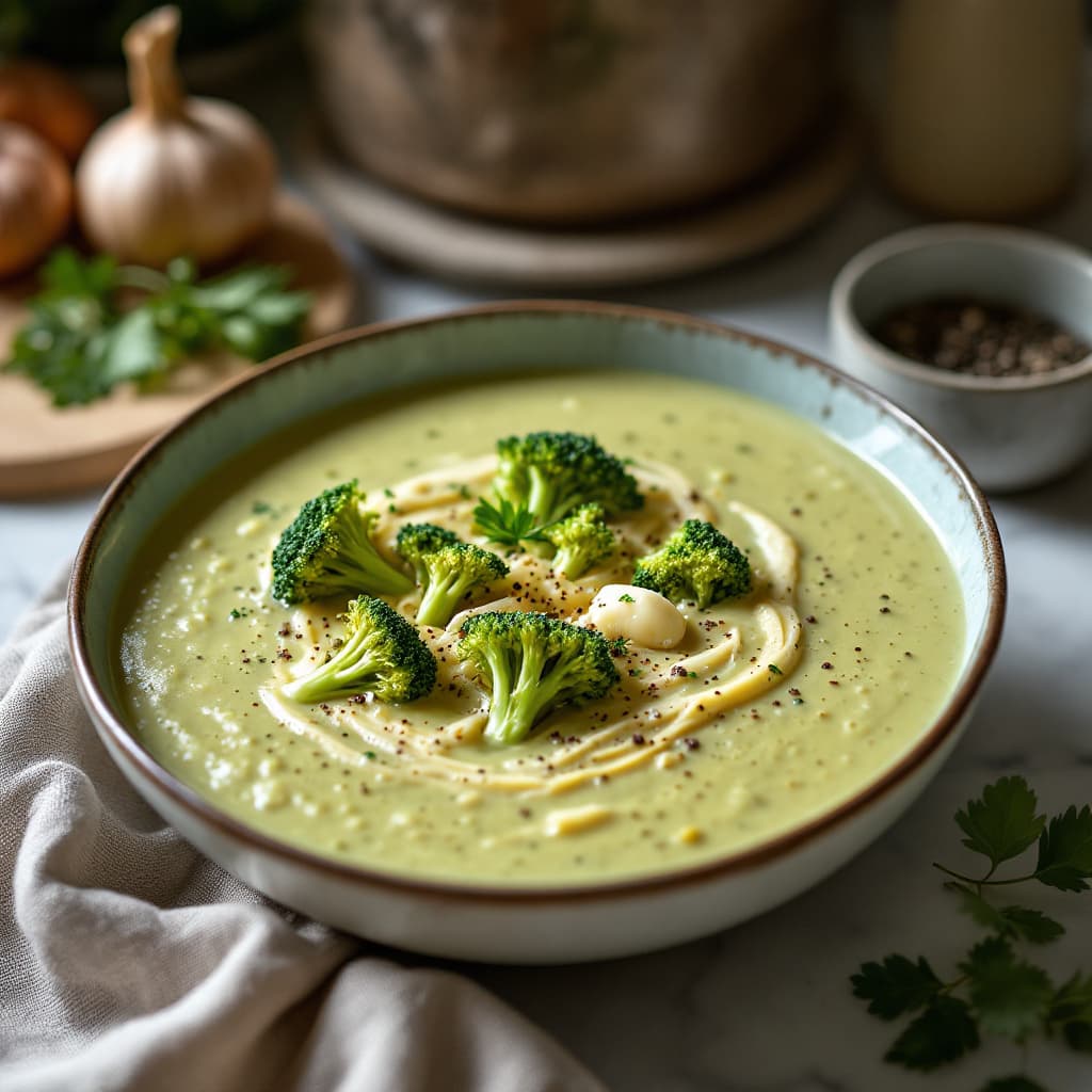 Zuppa di purè di broccoli