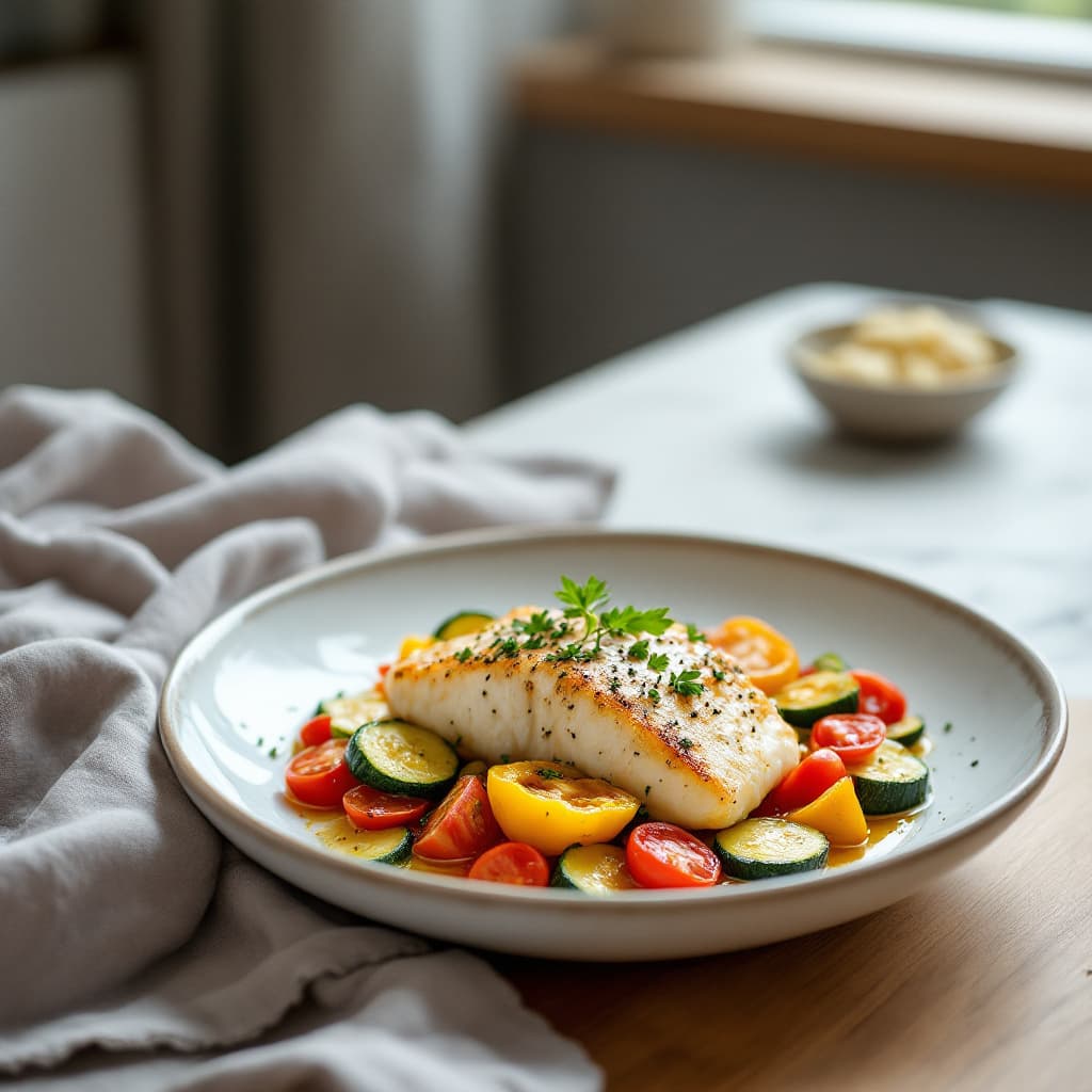 Baked Cod with Vegetables